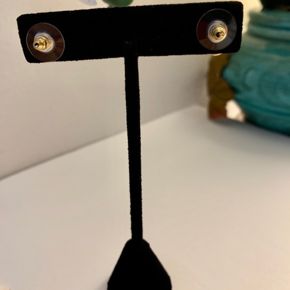 Black Stud Earrings - Picture 4 of 5